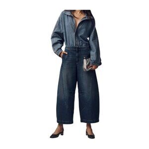 Pilcro Anthropologie Curve High-Rise Tapered Barrel Jeans Size 27